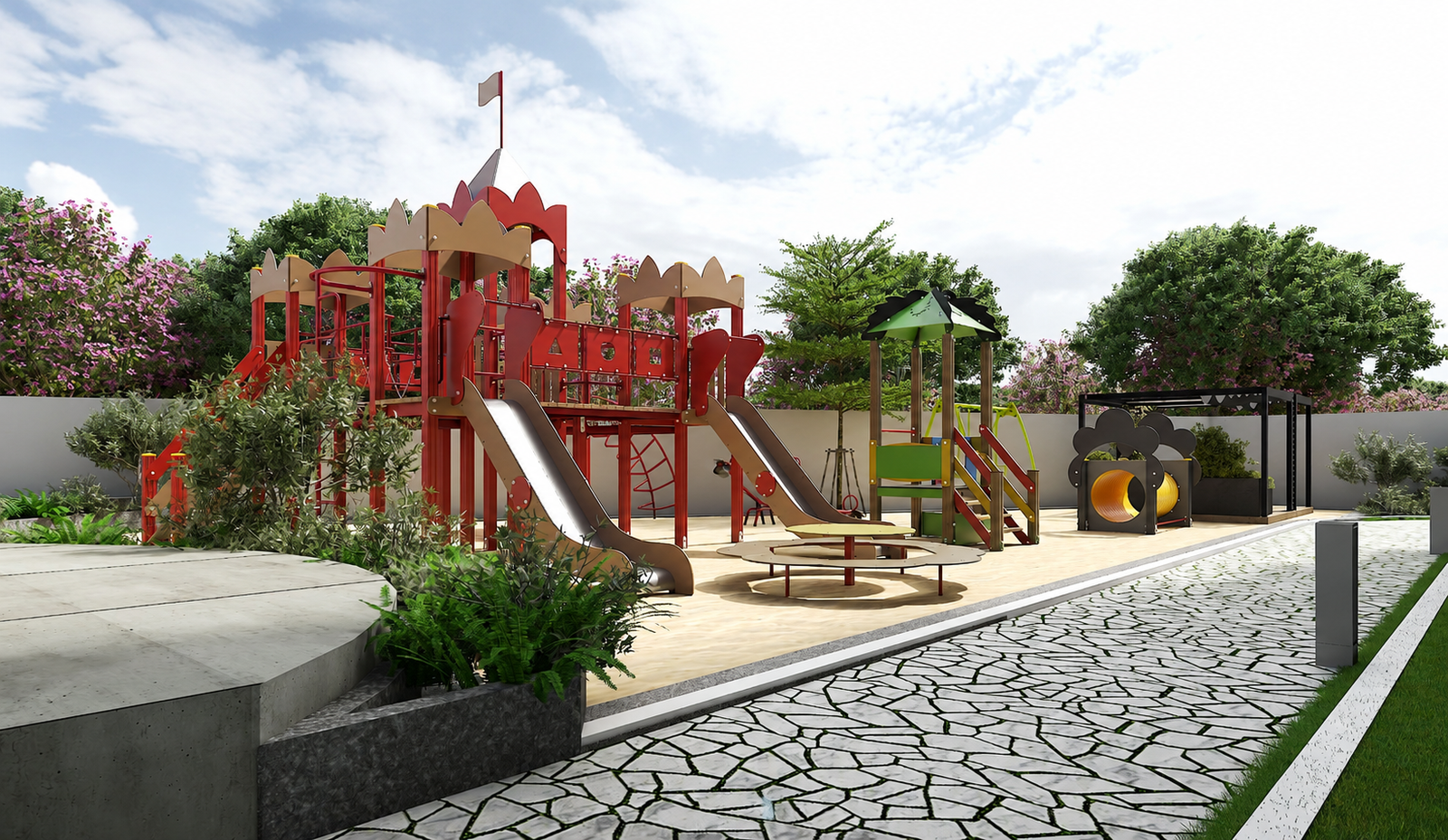 Children's play area at Sri Nandana Signature